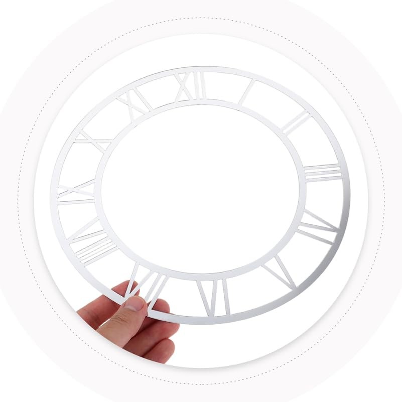 2pcs Roman Numeral Wall Clock Sticker Acrylic Mirror Clock Dial Decal for Ent…