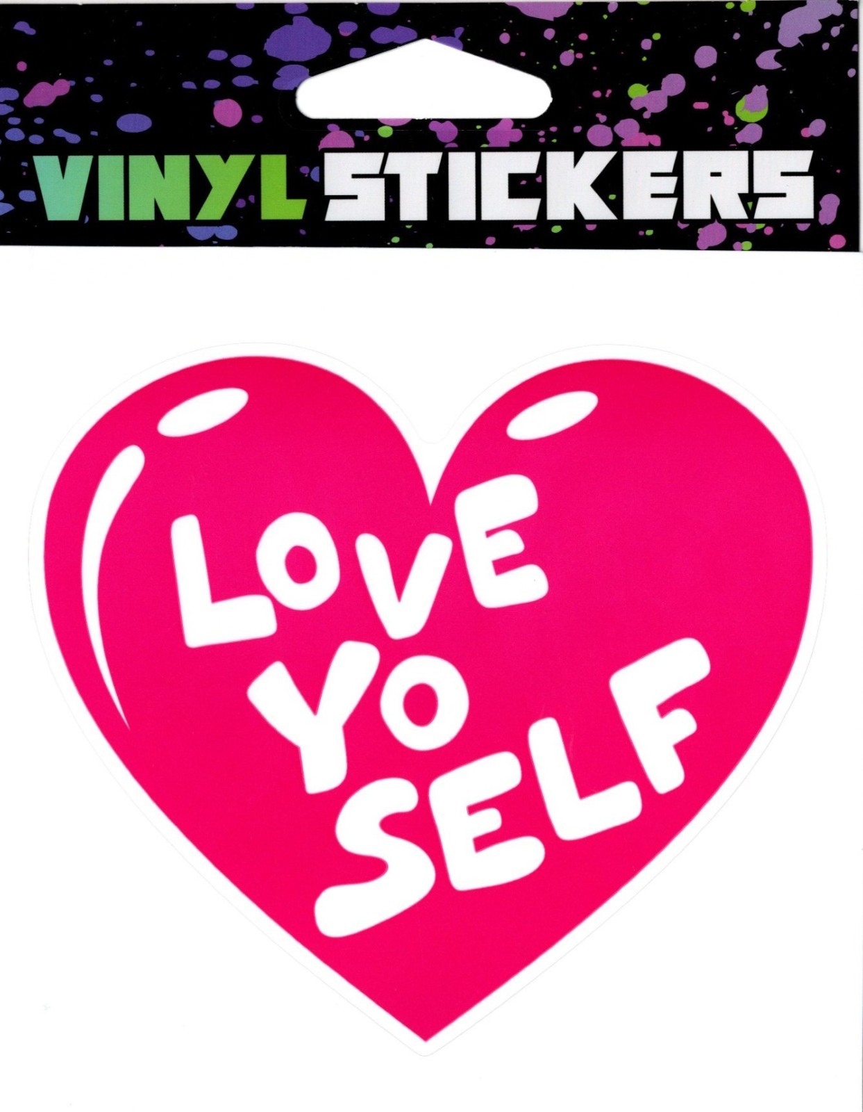 Love Yo Self "Heart" Vinyl Sticker – 4.25in x 4.25in