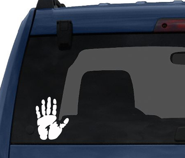 Hand Design #1 – Ink Stamp Style Palm Print – Car Tablet Vinyl Decal