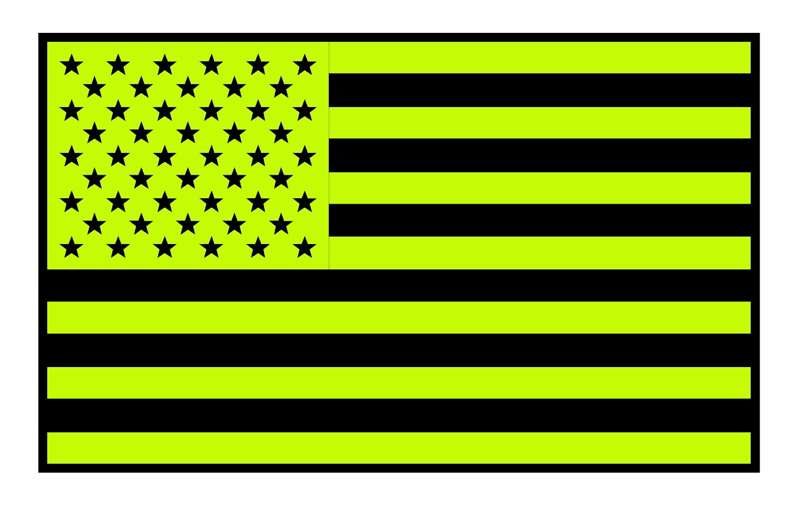 REFLECTIVE Fluorescent AMERICAN FLAG Car DECAL fire helmet EMS Multiple Sizes