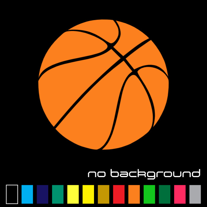 Basketball Sticker Vinyl Decal – Sports Ball NBA Car Window Bumper Wall Decor
