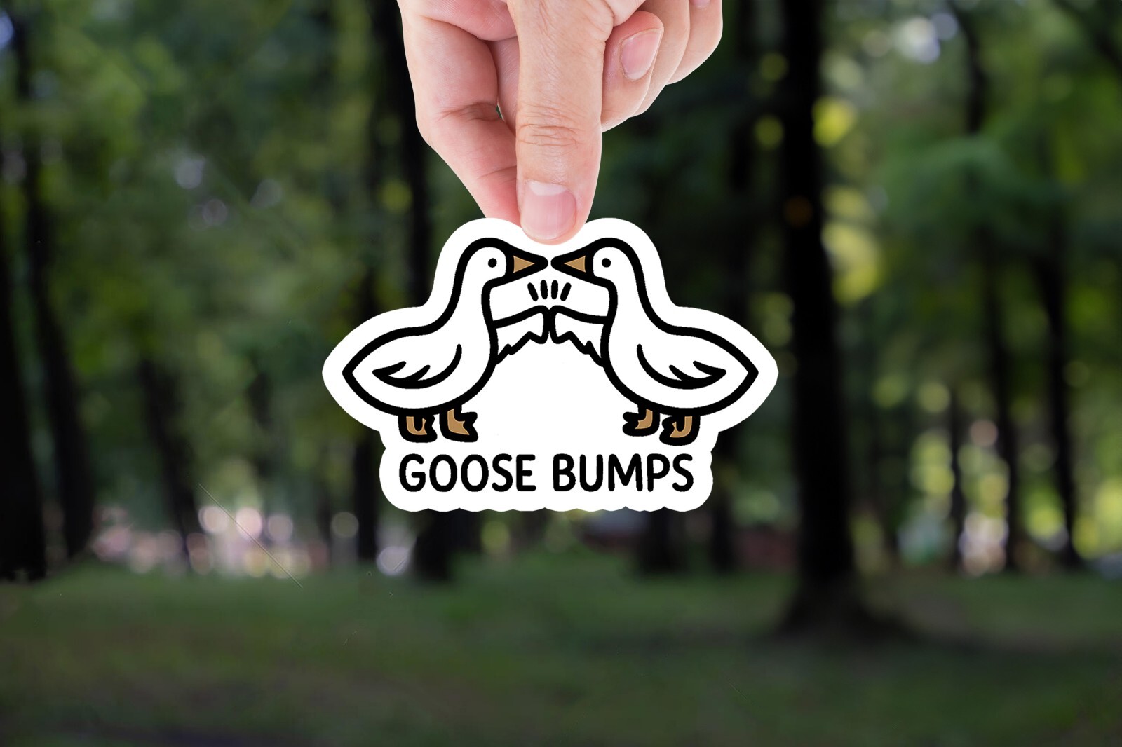 Goose Bumps Sticker, Funny Sticker, Goose Sticker, Funny Meme Decal For Water Bo