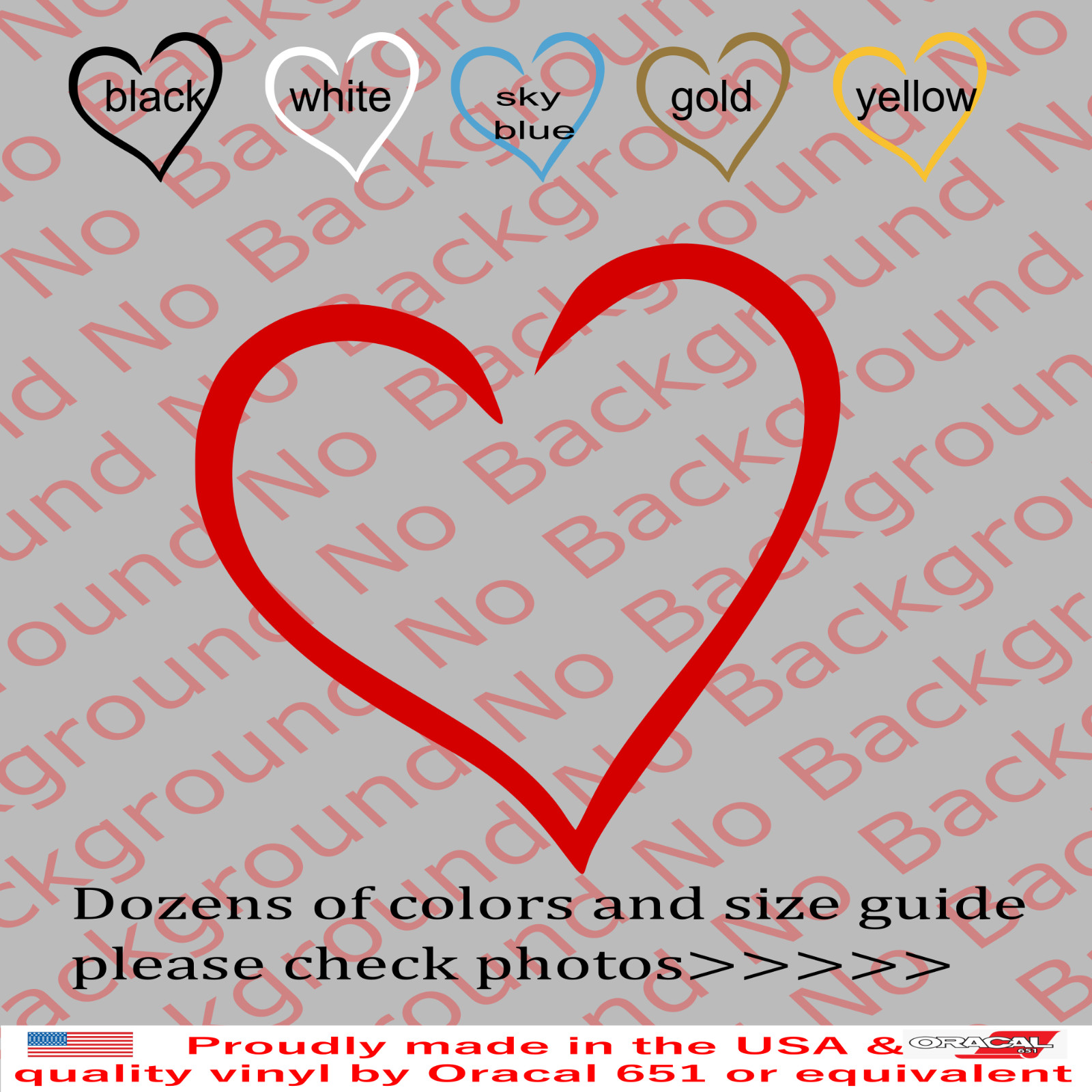 Outlined Heart Shape Vinyl Decal Die Cut Sticker for Valentines Lovers SP019