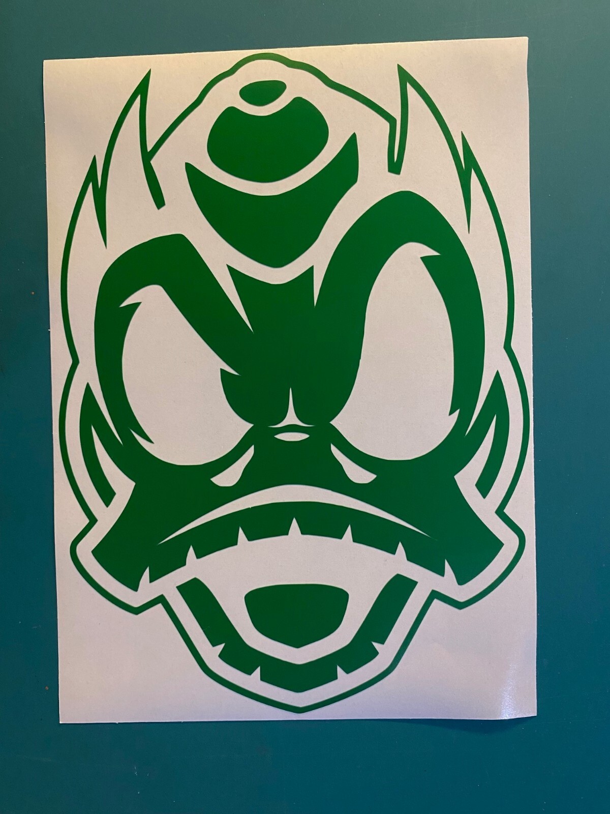 Oregon Ducks Combat Duck Decal – Sticker Die Cut GREEN