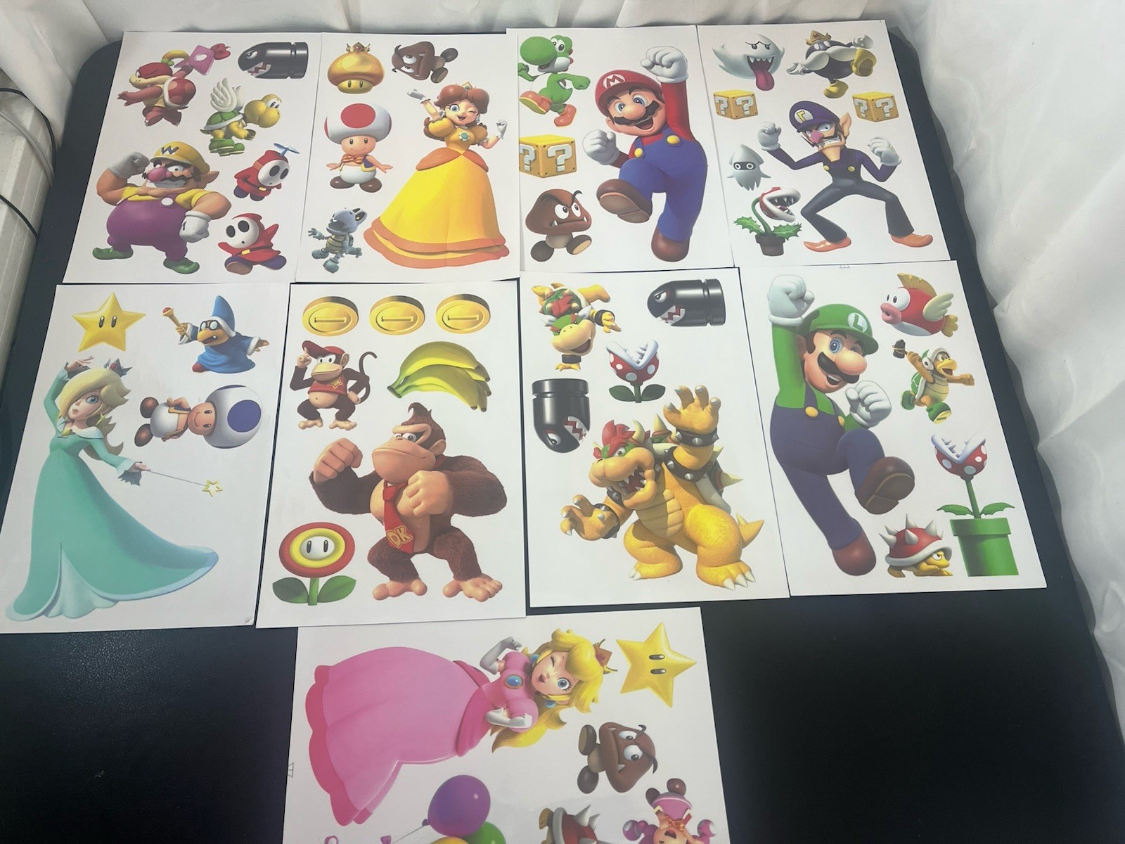 Cartoon Window Clings Decals,Party Removable Stickers Mario (9 sheets)