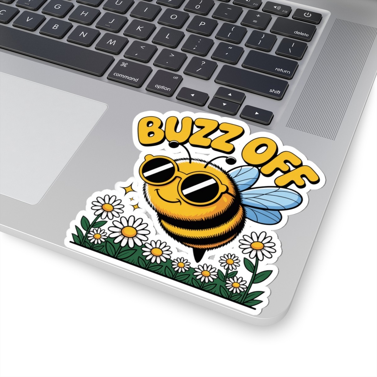 FS Buzz Off Bee Sticker – Cute Bumblebee Cartoon Vinyl Decal Retro Free Shipping