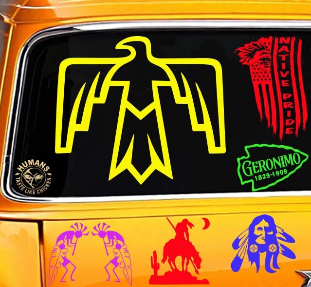 – Thunderbird Simple design Lumbee Navajo Hopi Zuni Pueblo AZ NM Sticker Decal