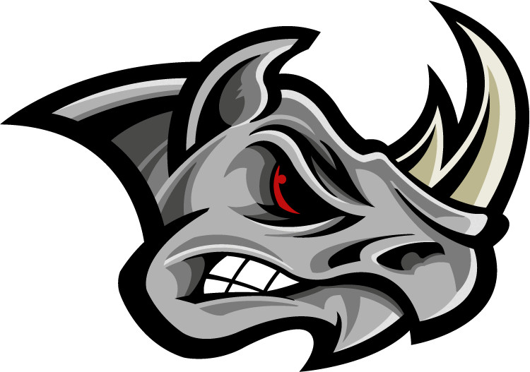 Angry Rhinoceros Head Car Bumper Sticker Decal