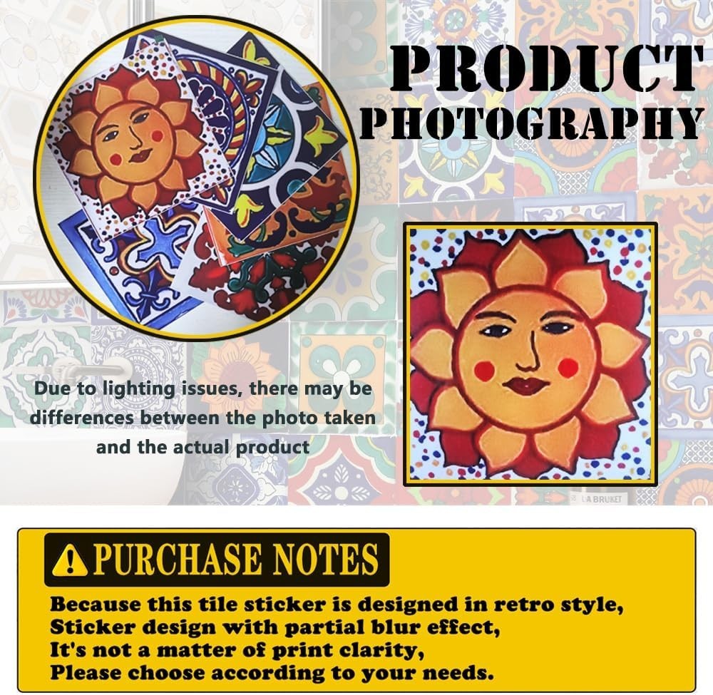 Tile Stickers Wall Decor Bathroom Kitchen Wall Sticker Waterproof PVC Decoration