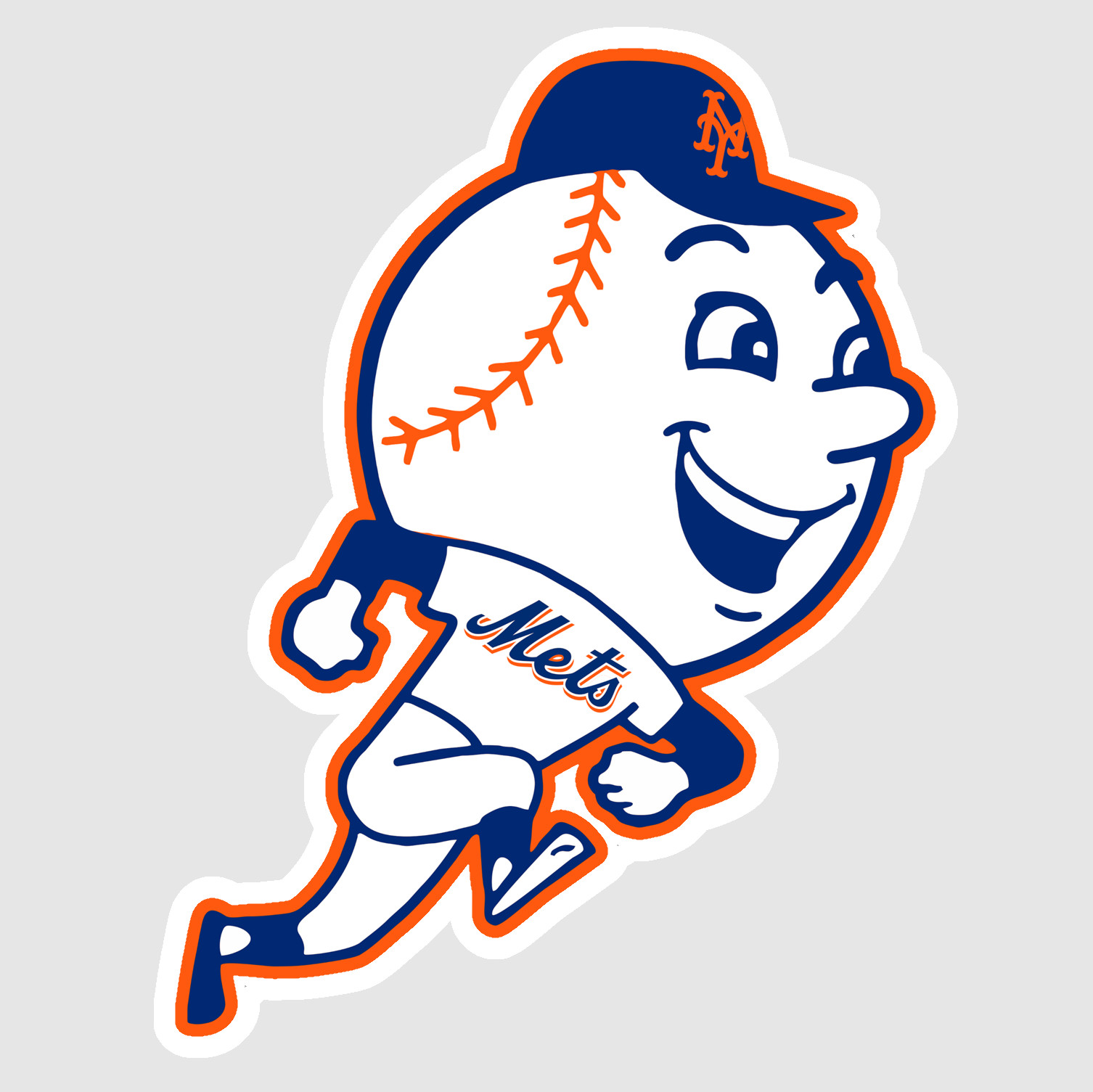 New York Queens Blue Orange Baseball Weather Resistant Vinyl Sticker/Decal 12