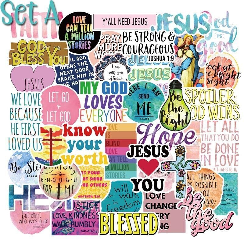 INSPIRATIONAL & RELIGIOUS Vinyl Stickers ~JESUS~Prayer~FAITH~Hope~LOVE~ Decals