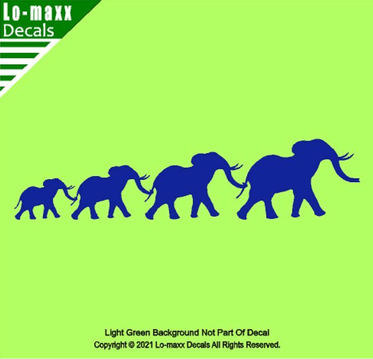 Elephant Family Daddy Momma Children Unique Durable Die Cut Vinyl Decal Art