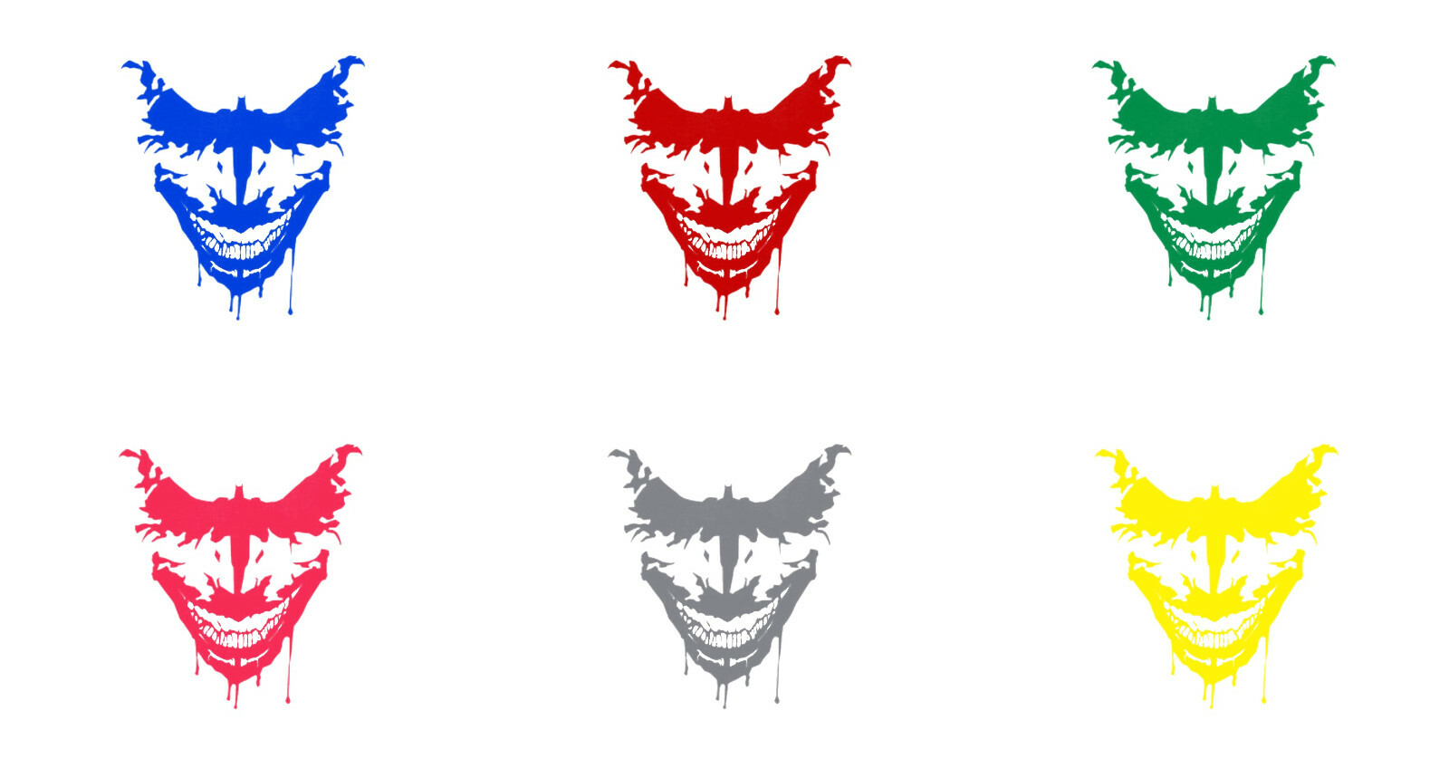 Vinyl Decal Truck Car Sticker Laptop – DC Comics Batman Harley Joker Smile