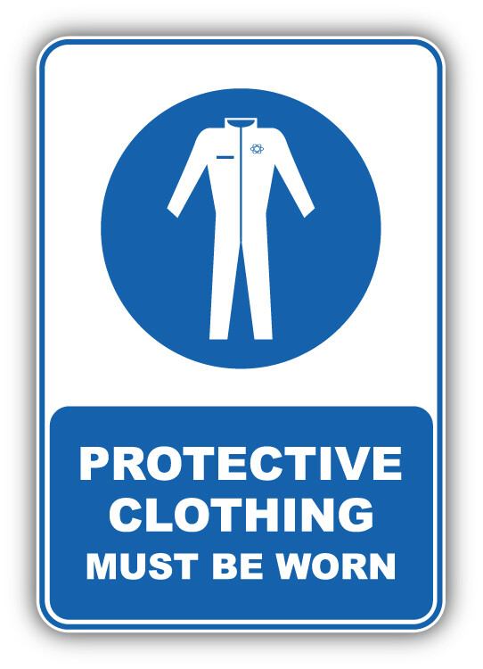 Protective Clothing Must Be Worn Mandatory Sign Car Bumper Sticker Decal