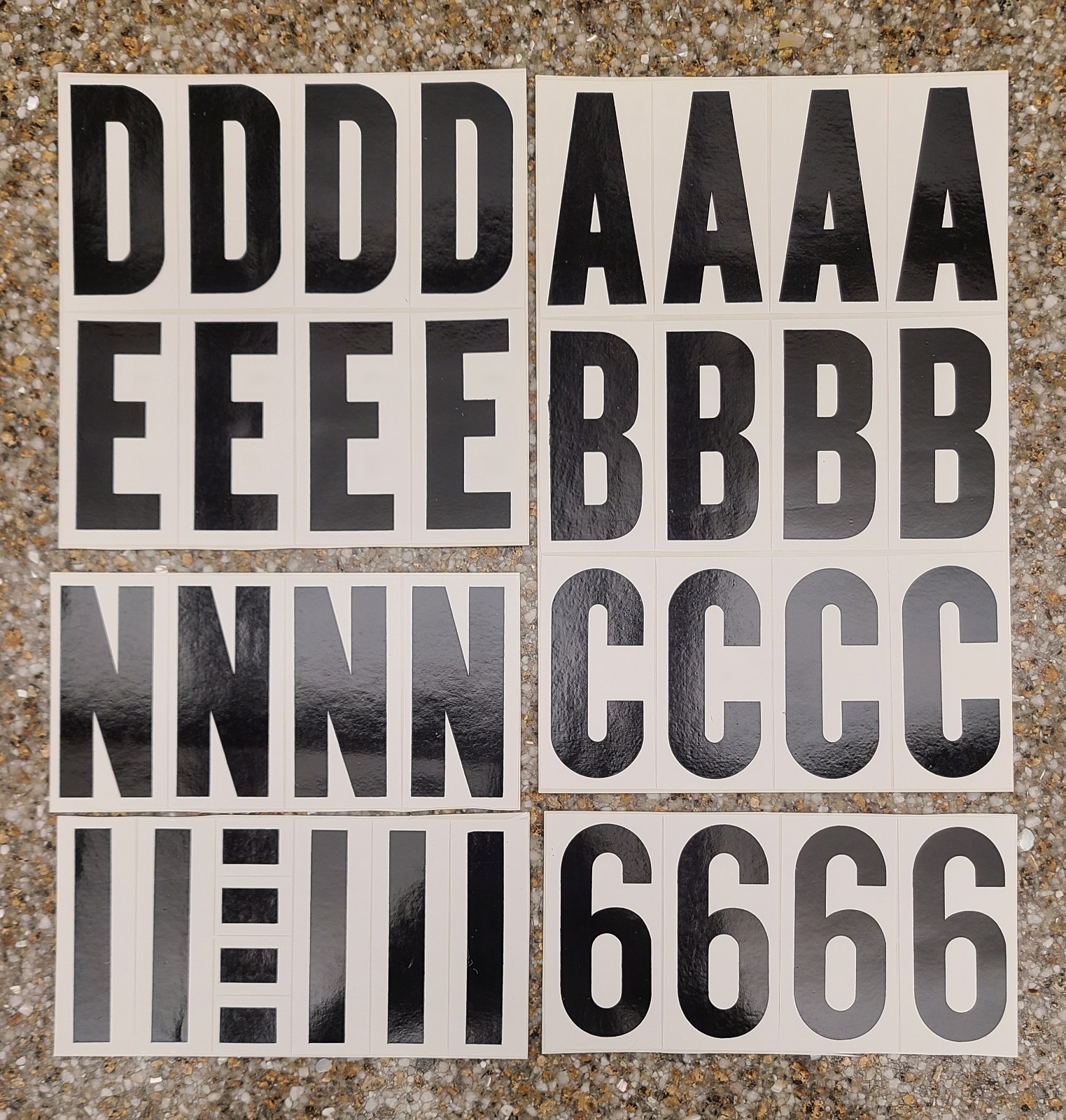 Boat Number And Letters Sticker Kit 3"