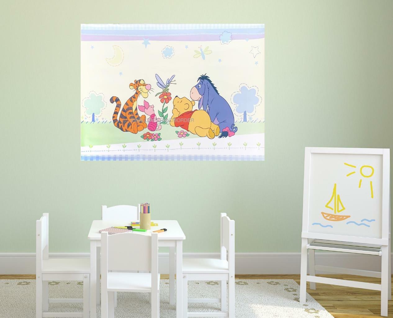 Jumbo Winnie The Pooh & Friends Wall Mural Piglet Tigger Eeyore Room Decor Decal