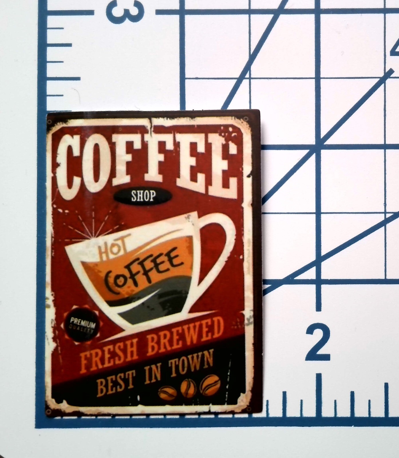 Coffee Shop Fresh Brewed Best In Town Vintage Sticker Retro Cafe Espresso