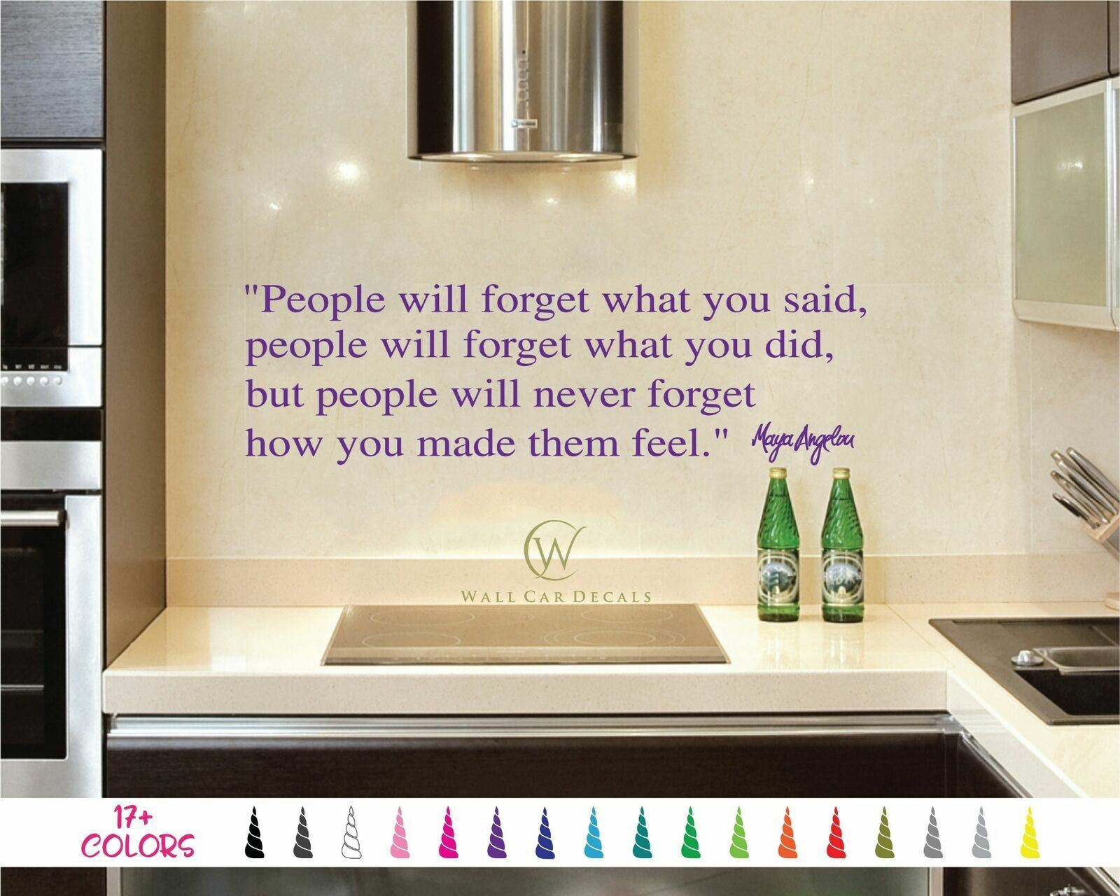 People Forget Made them Feel Maya Angelou Inspirational Wall Quote Vinyl Decal