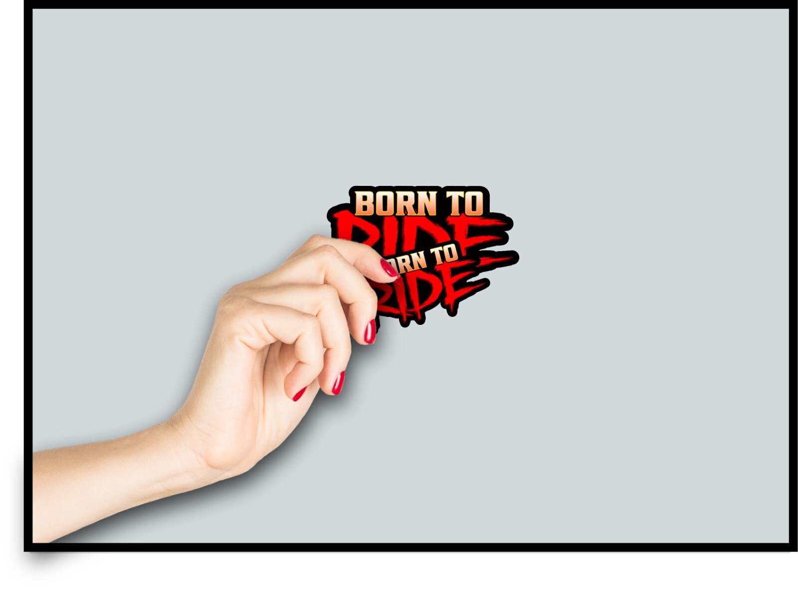Born to Ride Decal Sticker Bike Motorcycle Rider Summer Safe Wild Heart Life