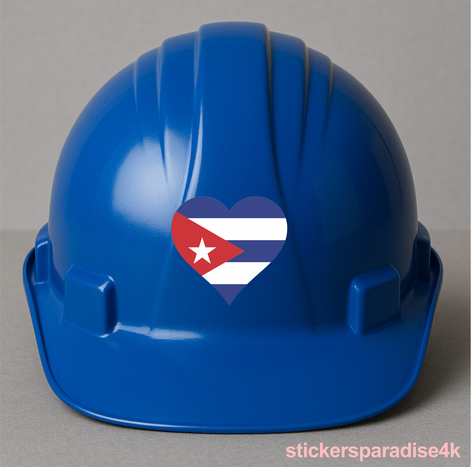 2 pc Hard Hat Decal CUBA HEART Vinyl Sticker in Multicolor 2.5"x2.5" For Laptop