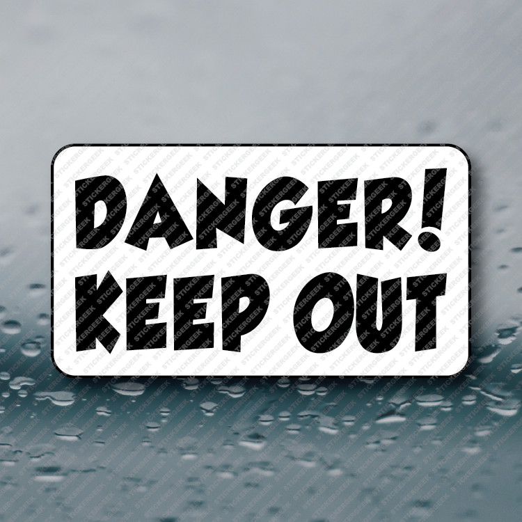 DANGER KEEP OUT 25-250pcs bulk sticker pack funny prank gag joke sticker