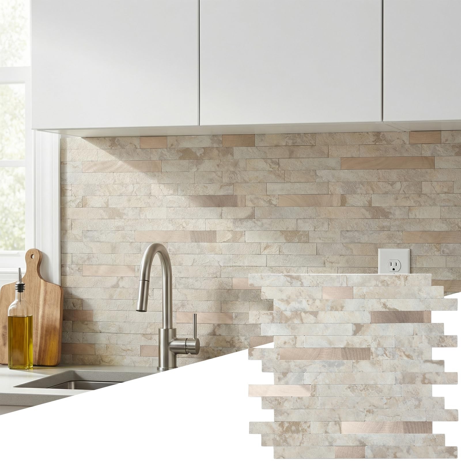 2026 New Upgrade Peel and Stick Backsplash, Stick on Backsplash Tiles for Kit…