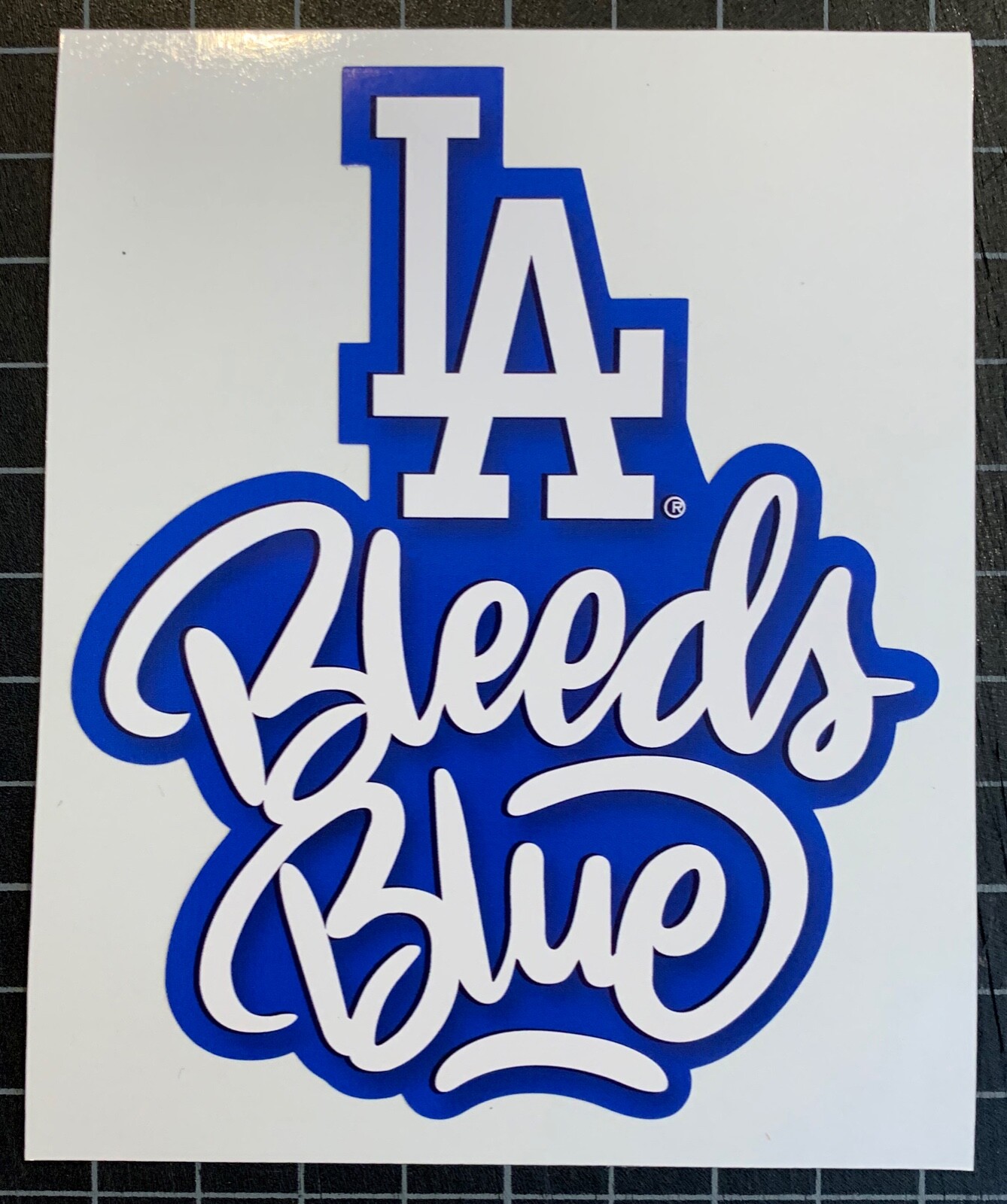 Los Angeles Dodgers: "LA Bleeds Blue" Decal