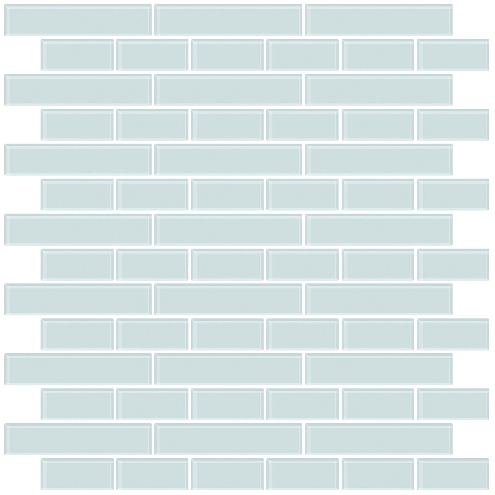 InHome Sea Glass Peel and Stick Backsplash Tiles, Blue, 10.5 in x 10.5 in