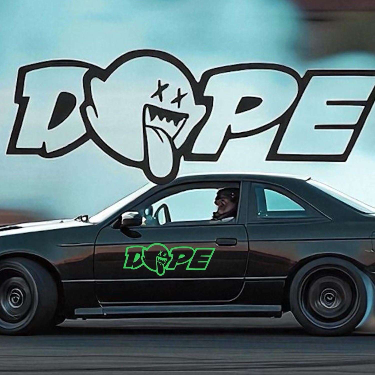 Dope ghost JDM vinyl decal for most smooth surface's car, truck drift car laptop