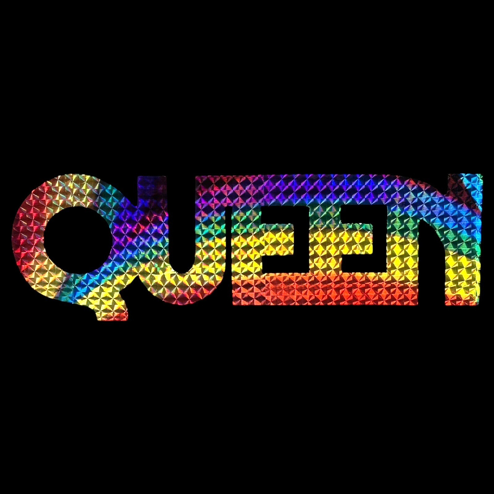Vintage QUEEN Rainbow Prism Sticker Classic Rock Band Gay Interest LGBTQ Pride