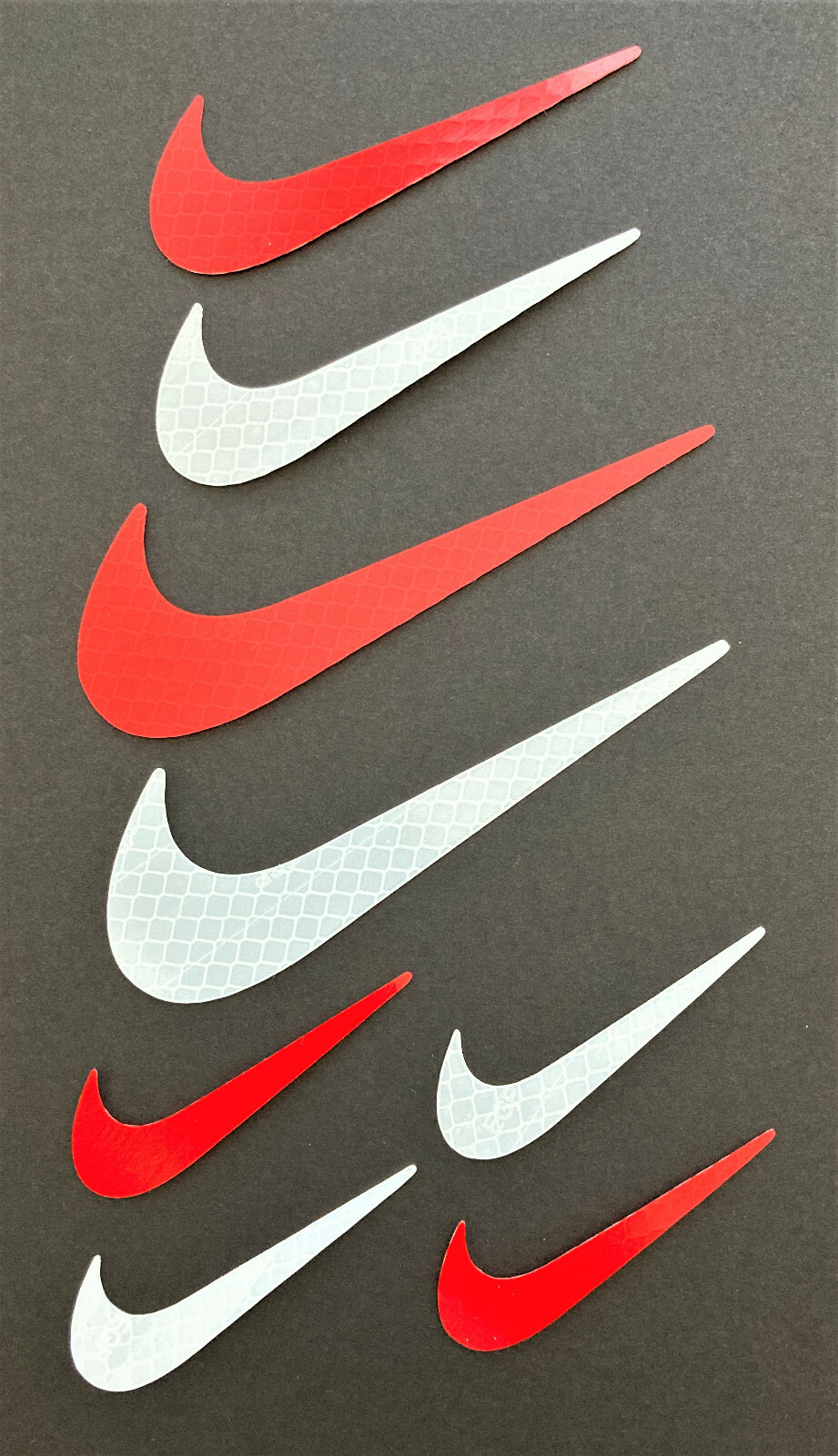 Nike Swoosh Logo Stickers Decals 3M Reflective Reflector Pack Sneakerheads