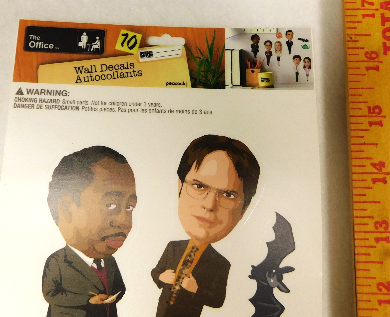 The Office Dunder Mifflin 10pc Peel, Stick, Remove Wall Decals Room Mates New