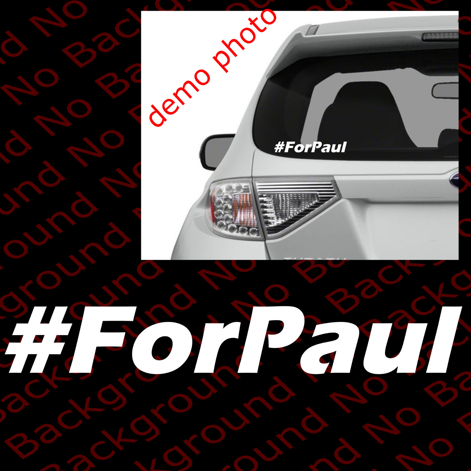 FOR Paul Walker ONE LAST RIDE RIP Supra Car Window Vinyl Decal Sticker PW004