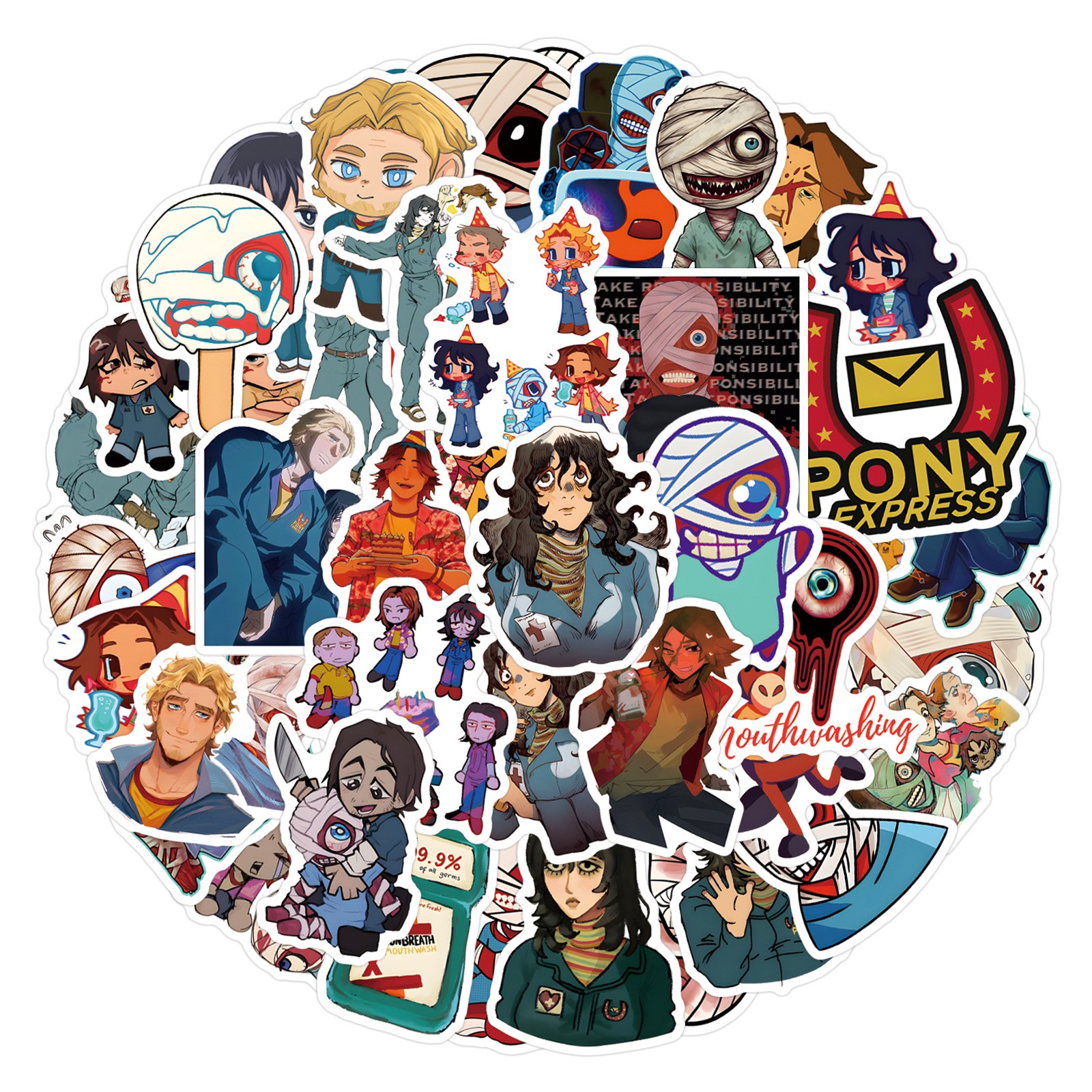 110Pcs Mouthwashing Stickers for Kids Teens Girls Scrapbooking Water Bottles
