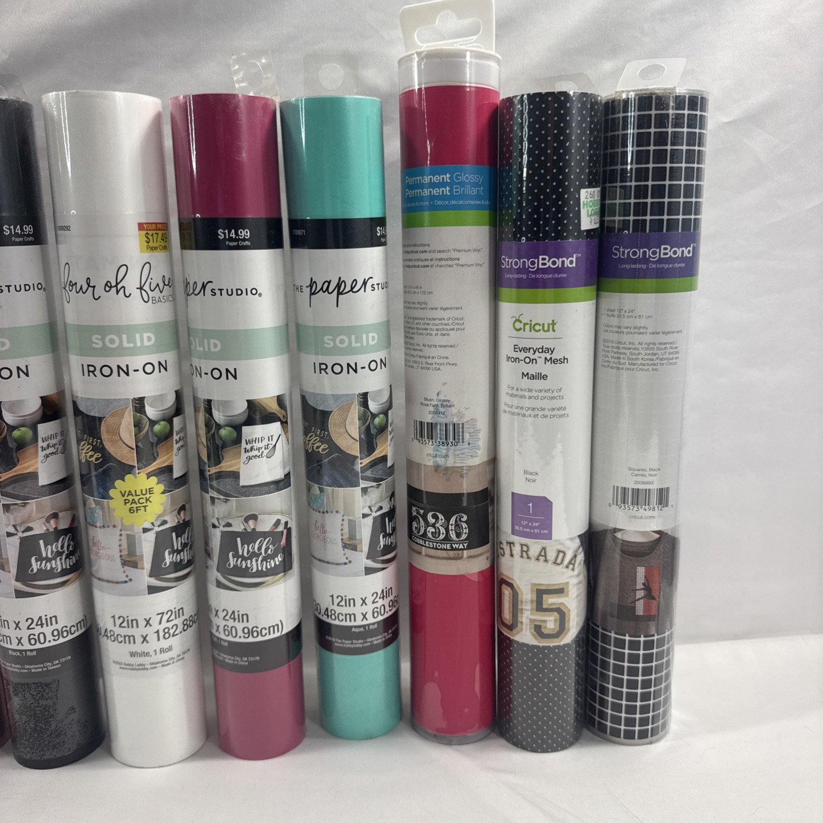 Cricut Premium Vinyl Roll Lot – Assorted Premium Vinyl Rolls, Multiple Rolls