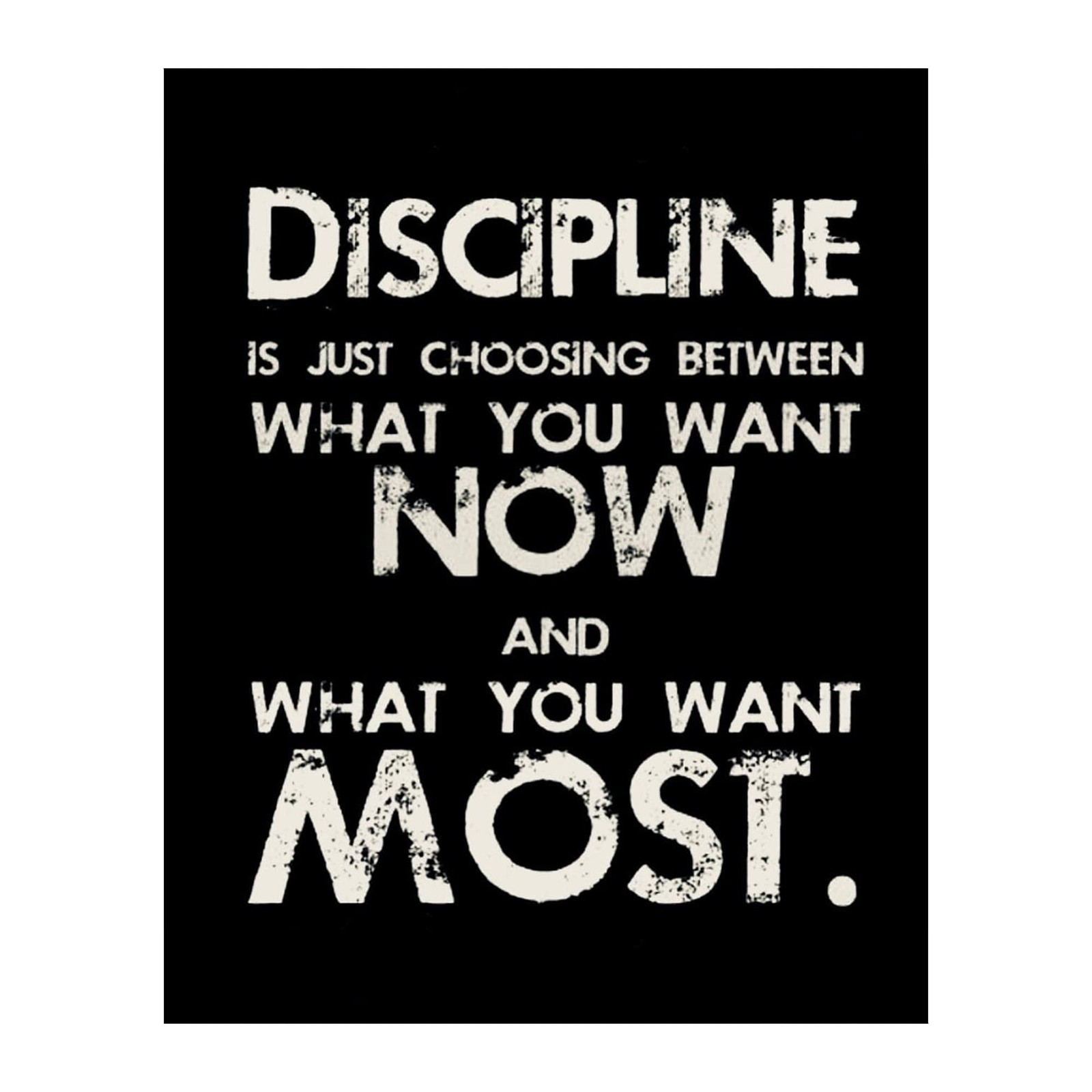 Discipline Motivational Wall Art Print – Motivational Wall Decor for Home, Of…