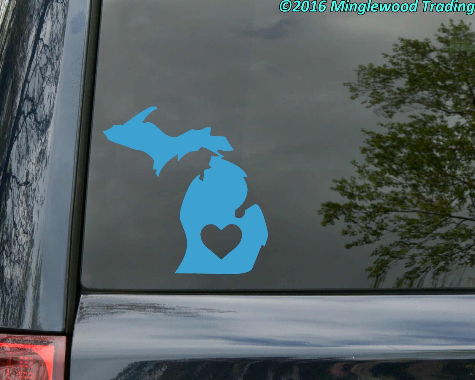 MICHIGAN HEART Vinyl Sticker – Love MI Heart Home State – Die Cut Decal
