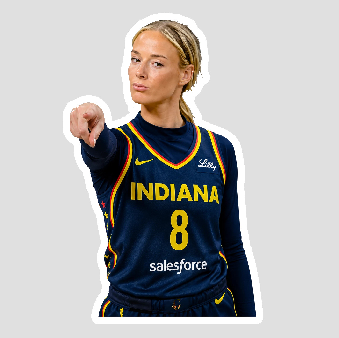 Sophie Cunningham Point Funny Indiana Weather Resistant Vinyl Sticker/Decal 03