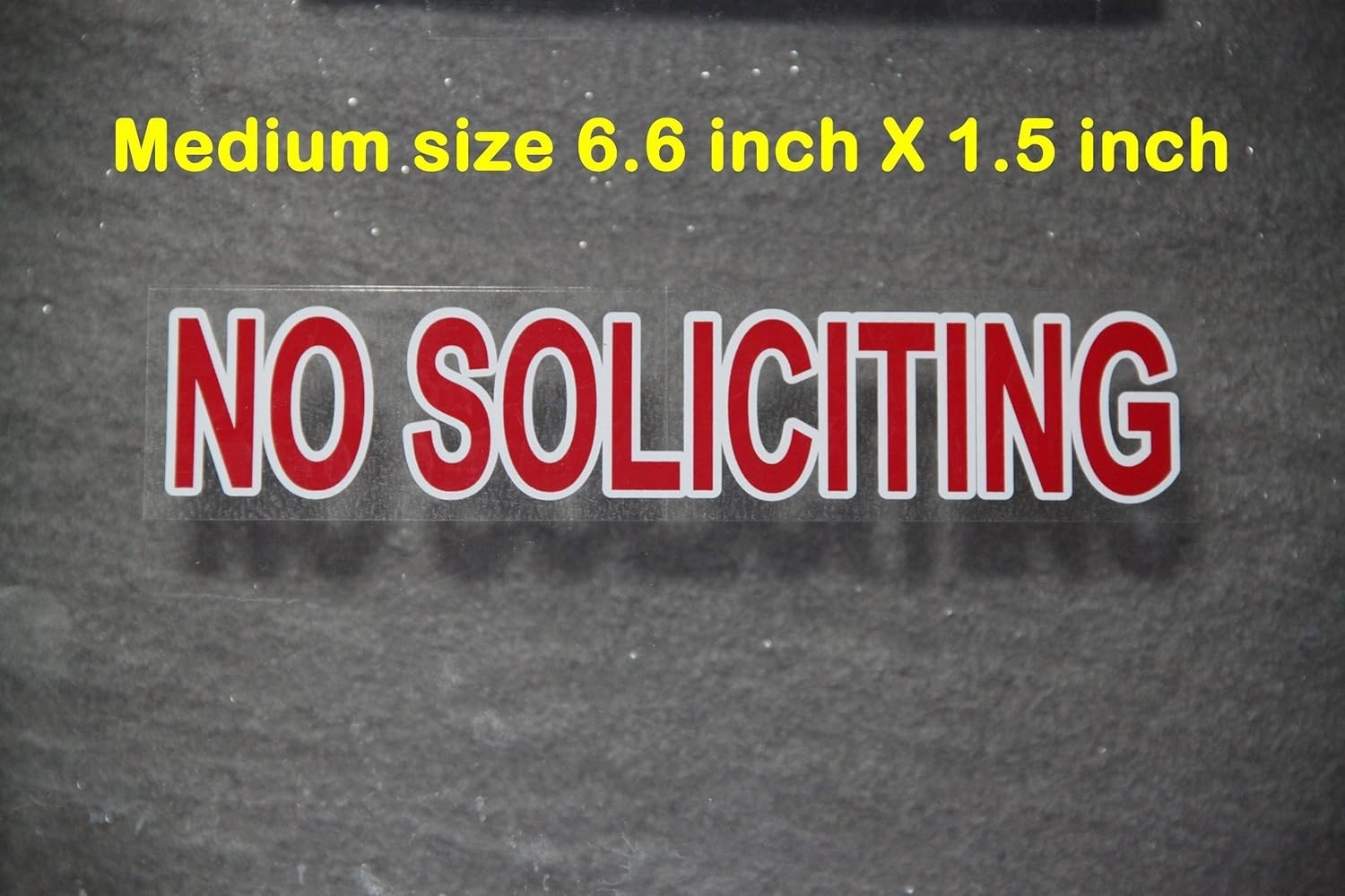 2X Brushed Gold NO Soliciting Sign Sticker with Bonus red Vinyl Sticker