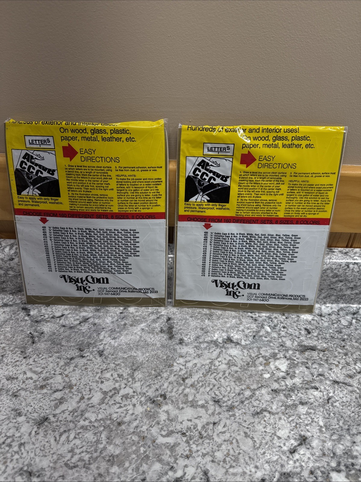 Vintage Presto Stik 2” Vinyl Plastic Letters – Helvetica Lot Of 2 Gold