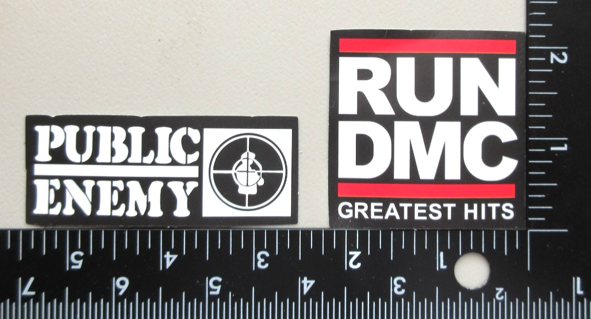 🔥PUBLIC ENEMY RUN DMC MUSIC HIP HOP GROUPS COLLECTIBLE STICKERS