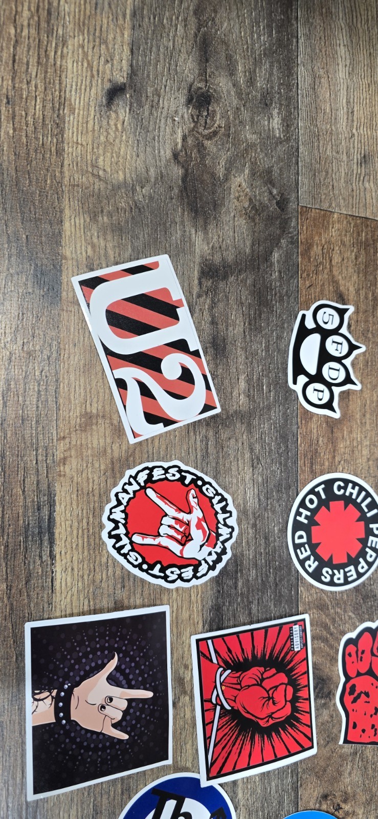 16 Vinyl Band Sticker Lot Rock/Metal/Pop/Classic Rock U2 The Who 5FDP