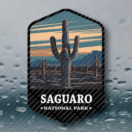 US National Park SAGUARO ARIZONA Camping Outdoors Hiking Sticker