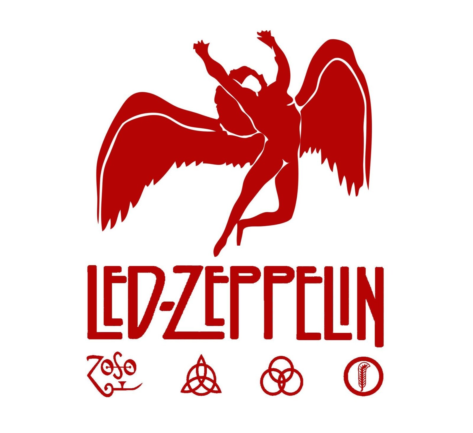 Led zeppelin sticker logo rock band weatherproof bumper vinyl decal