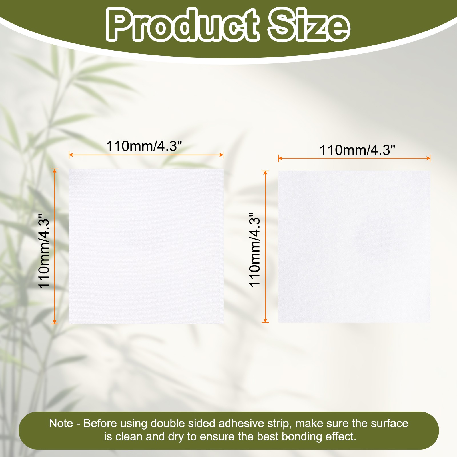 8set Hook and Loop Strips with Adhesive 4.3"x4.3" Hook and Loop Tape White