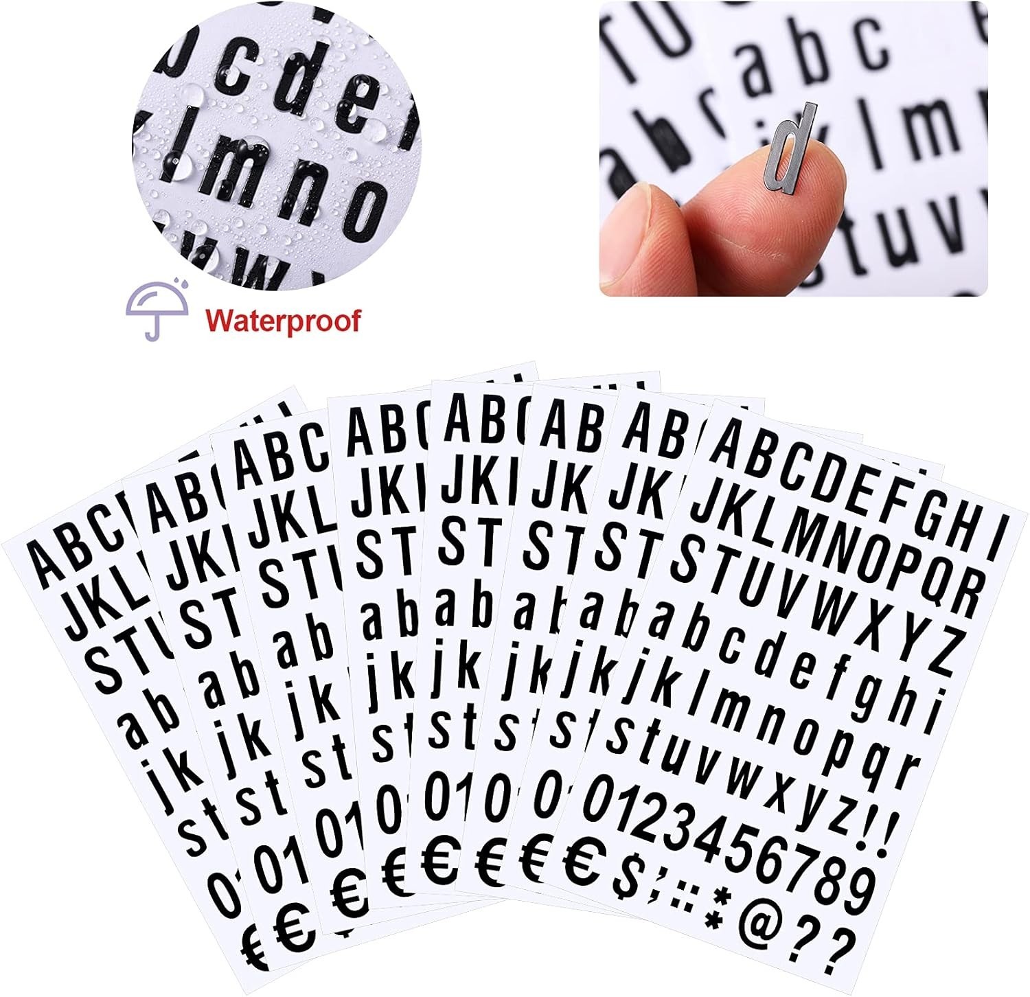Durable 536-Piece Vinyl Letter & Number Set – Waterproof for Indoor/Outdoor Use