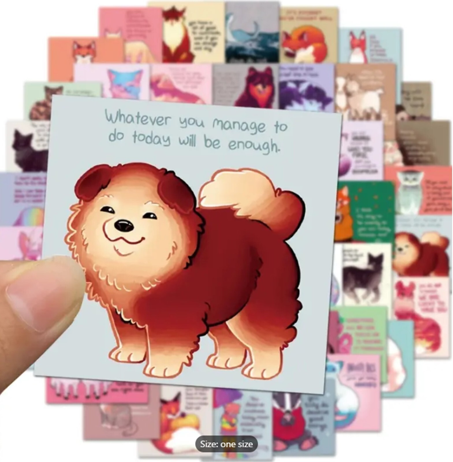 50pcs INSPERATION FROM ANIMALS STICKERS, Words of Wisdom, Laptop, Phone, Windows