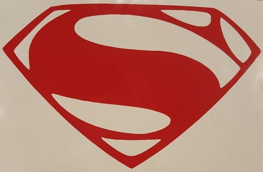 Superman Man of Steel "S" Chest Logo vinyl sticker decal choose size/color