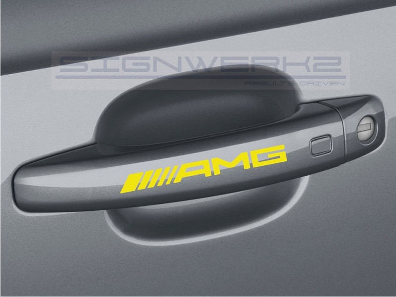AMG Door Handle Decal Sticker logo Mercedes Benz – Set of 4