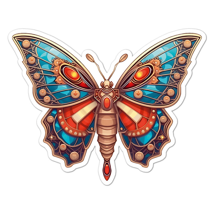 Butterfly, Vinyl Decal Sticker, Indoor Outdoor, 3 Sizes, #9668